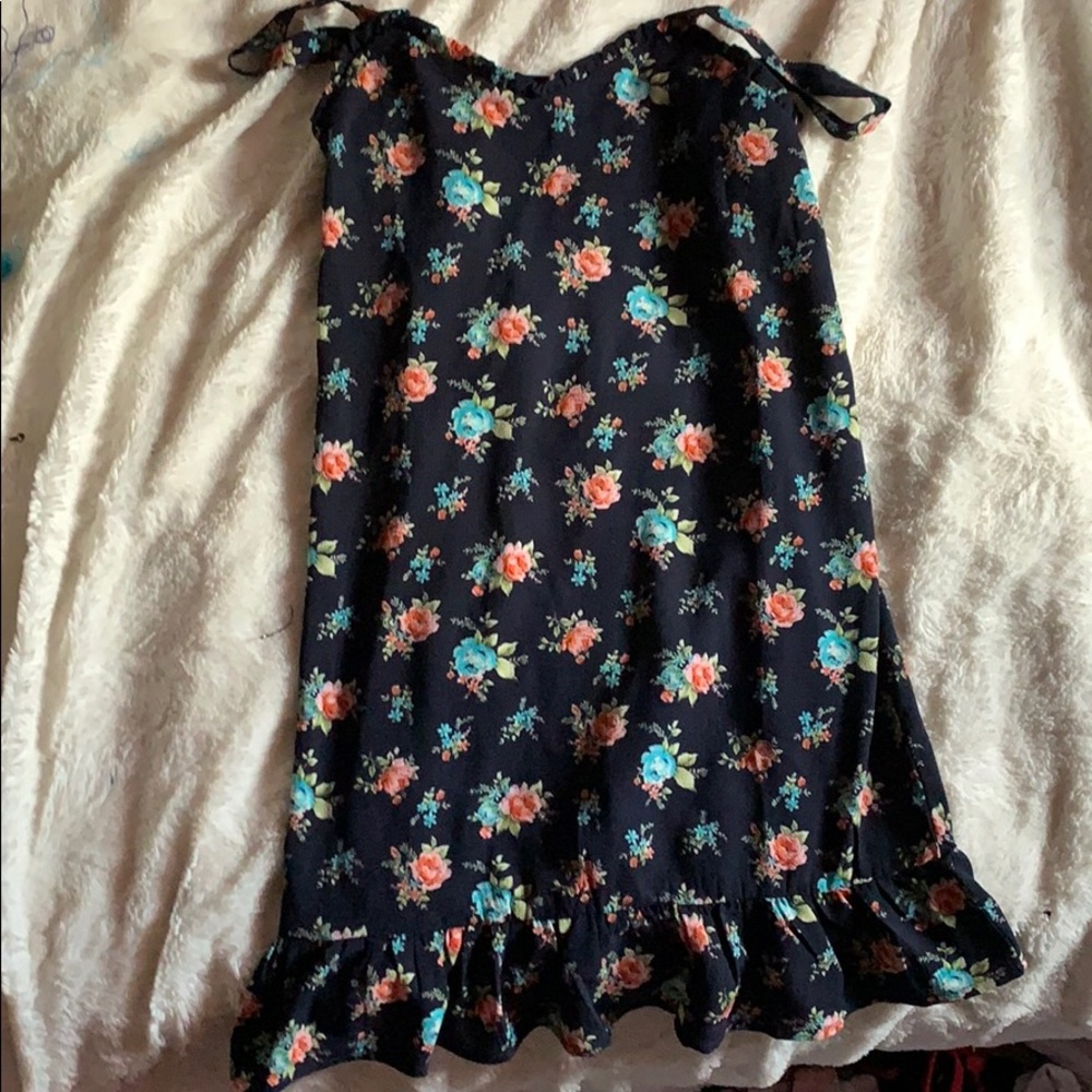 Long shirt with flowers